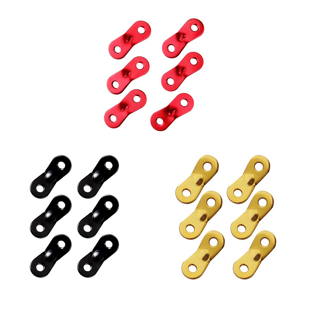 Cheap Goat Tents 6pcs Outdoor Tent Wind Rope Buckle Aluminum Alloy 2 Hole Guyline Adjuster Cord Hook Rope Buckle Camping Equipment   